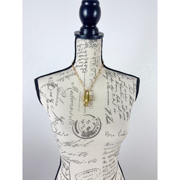 B27 Louis Vuitton Lock And Key 310 Necklace Pendant Iconic Statement Coquette - Picture 2 of 7